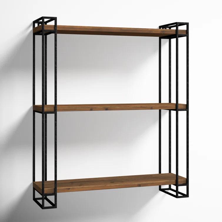 Burchill 3 Piece Pine Floating Shelf
