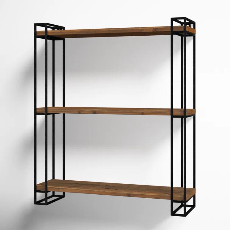 Burchill 3 Piece Pine Floating Shelf
