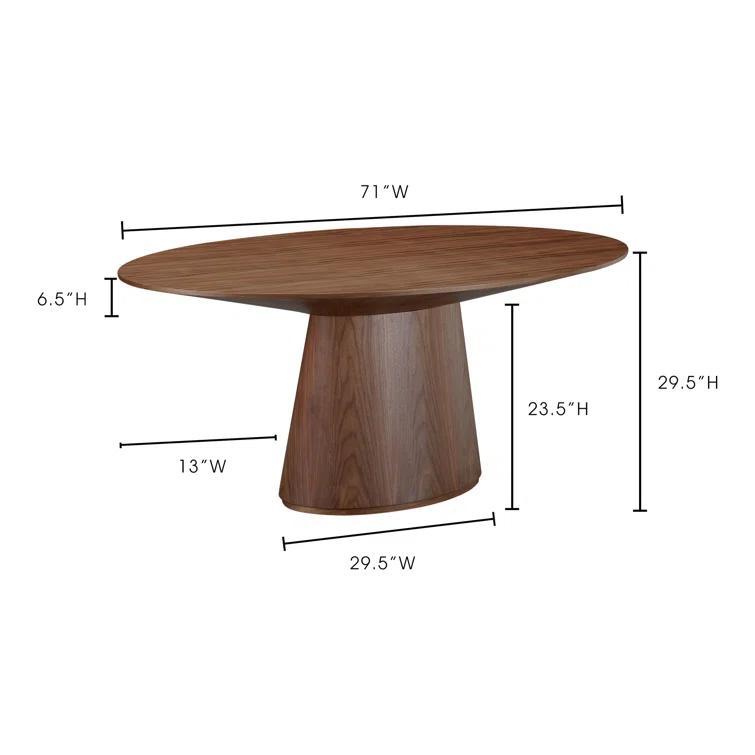 George Oliver Alesha Oval Dining Table