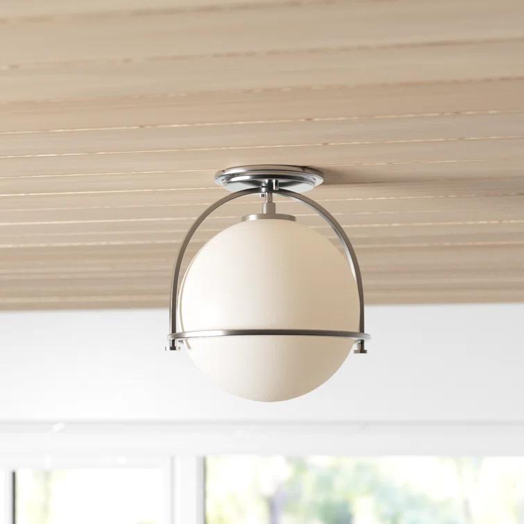 McCormick Hand Blown Glass Semi Flush Mount