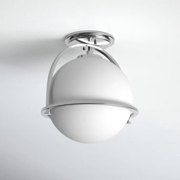 McCormick Hand Blown Glass Semi Flush Mount