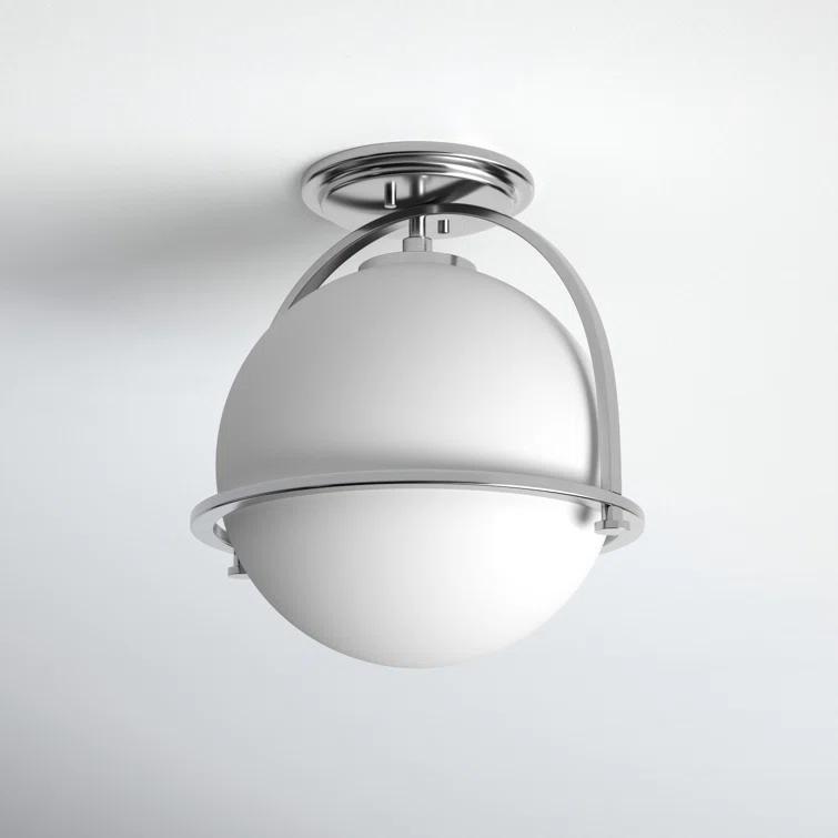 McCormick Hand Blown Glass Semi Flush Mount