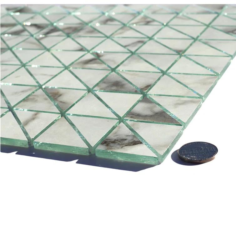 Art Deco Triangle 0.75" x 0.75" Glass Mosaic Tile