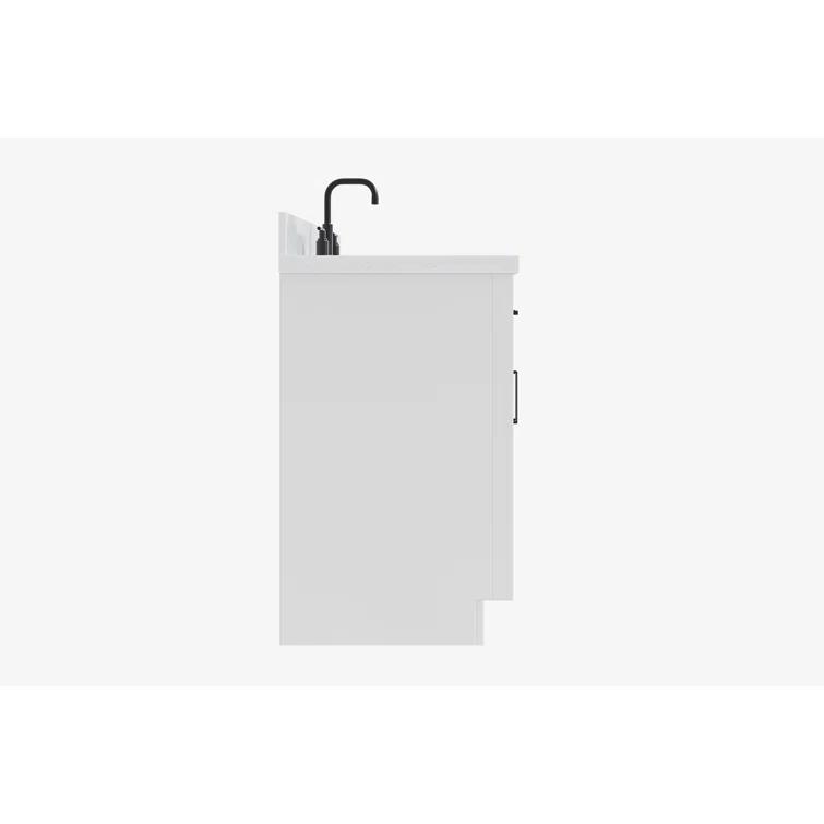 Tidworth 66.25'' Single Bathroom Vanity with Carrara Quartz Top