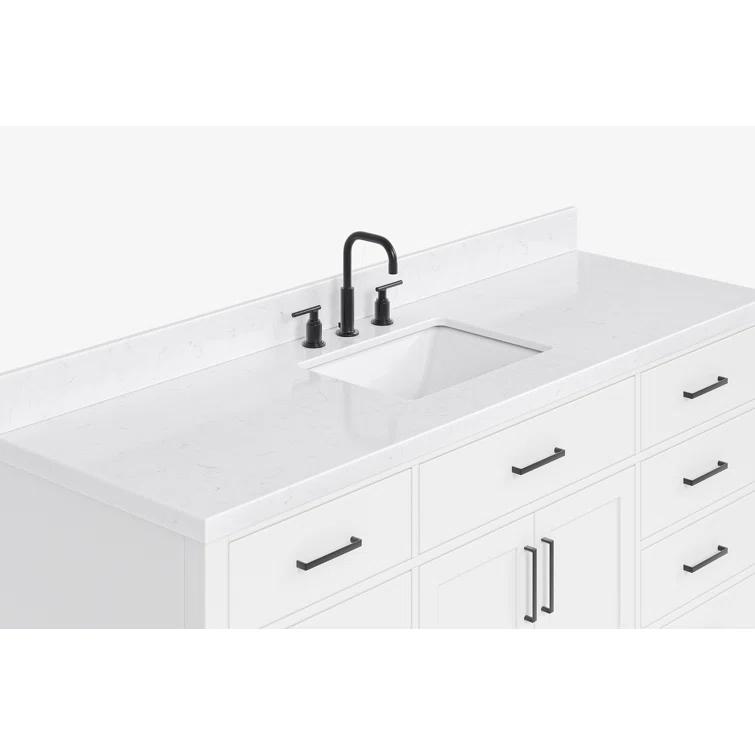Tidworth 66.25'' Single Bathroom Vanity with Carrara Quartz Top