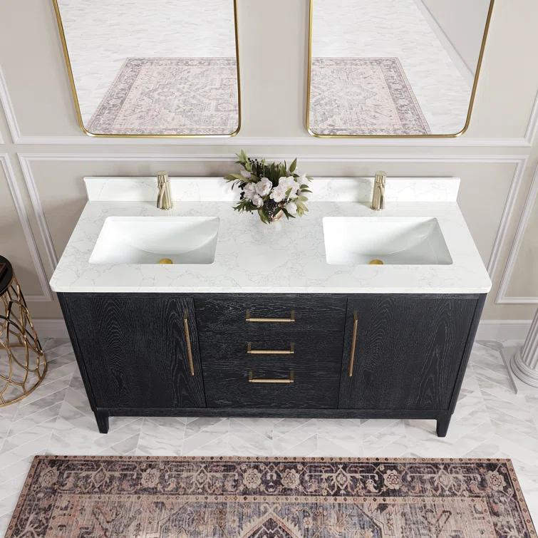 Langosta 60'' Free Standing Double Bathroom Vanity with Top
