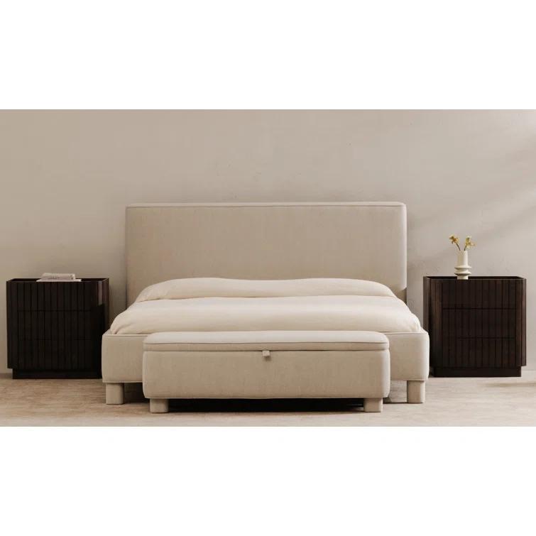 Asner Storage Bench - Light Gray