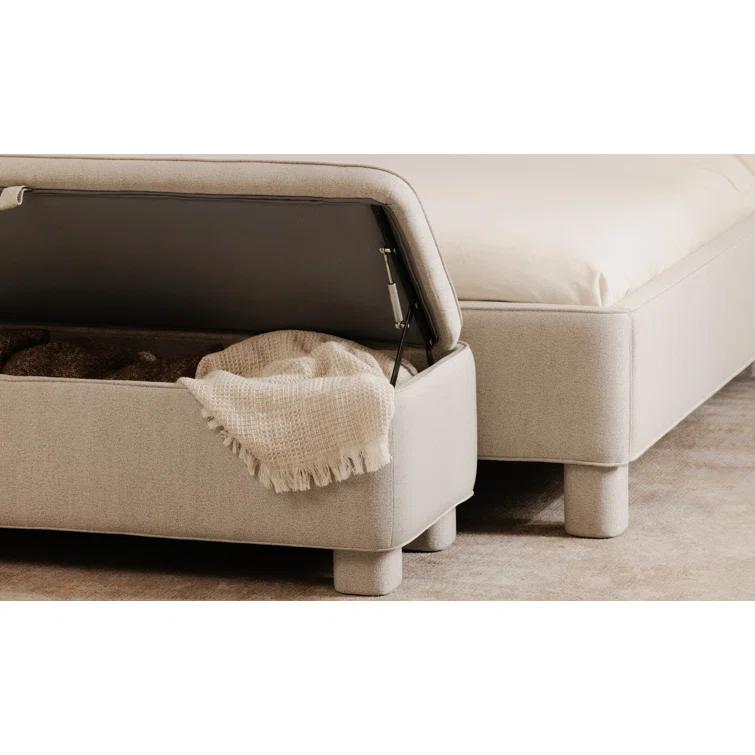 Asner Storage Bench - Light Gray