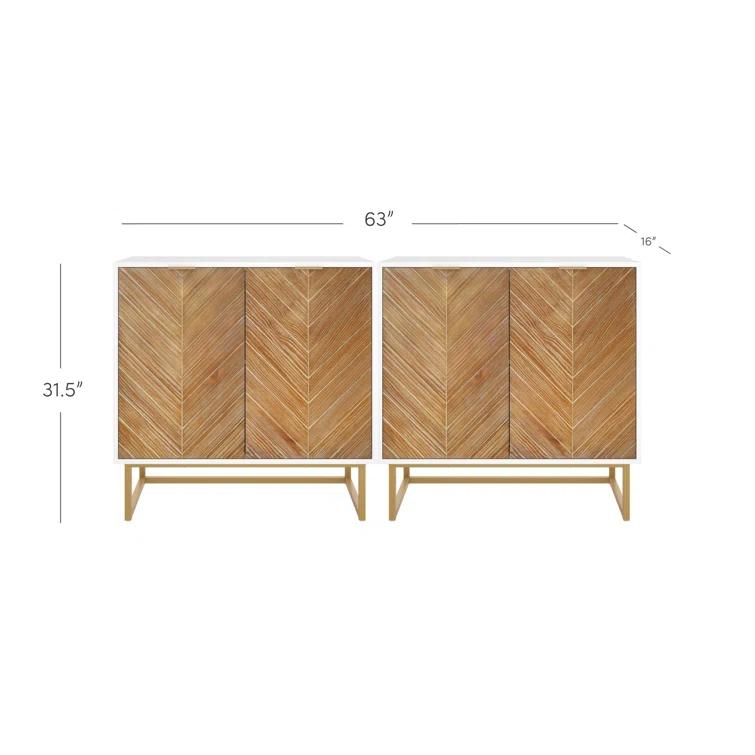 Nathan James Enloe 2-Piece Accent Cabinet Set or TV Stand