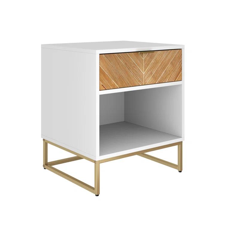 19'' W Metal Nightstand