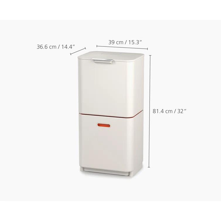 Joseph Joseph Totem Waste & Recycling Dual Kitchen Trash Can