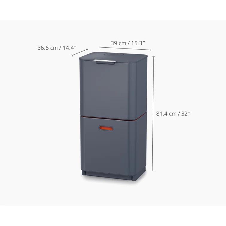 Joseph Joseph Totem Waste & Recycling Dual Kitchen Trash Can