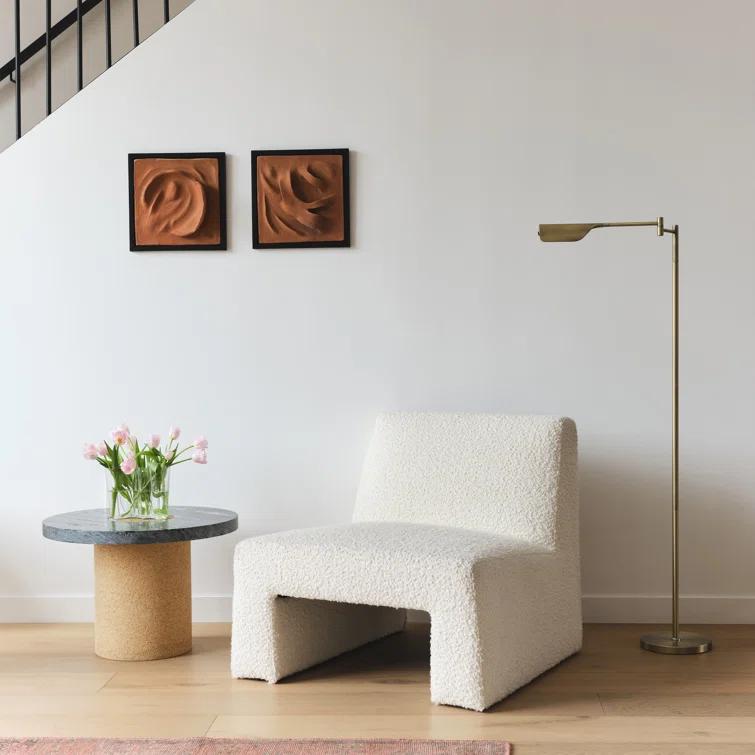Brightech Leaf 53 in. Industrial Vintage Reading Floor Lamp with Metal Shade and 3-Way Dimming Options - Integrated LED Light