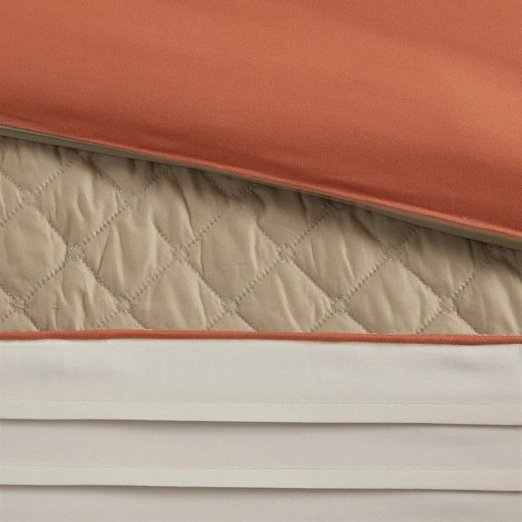 Madison Park Jenson 7 Piece Color Block Stripe Comforter Set with Throw Pillows