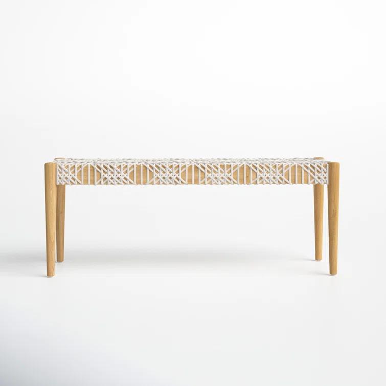 Kazbah 47" Genuine Leather Bench
