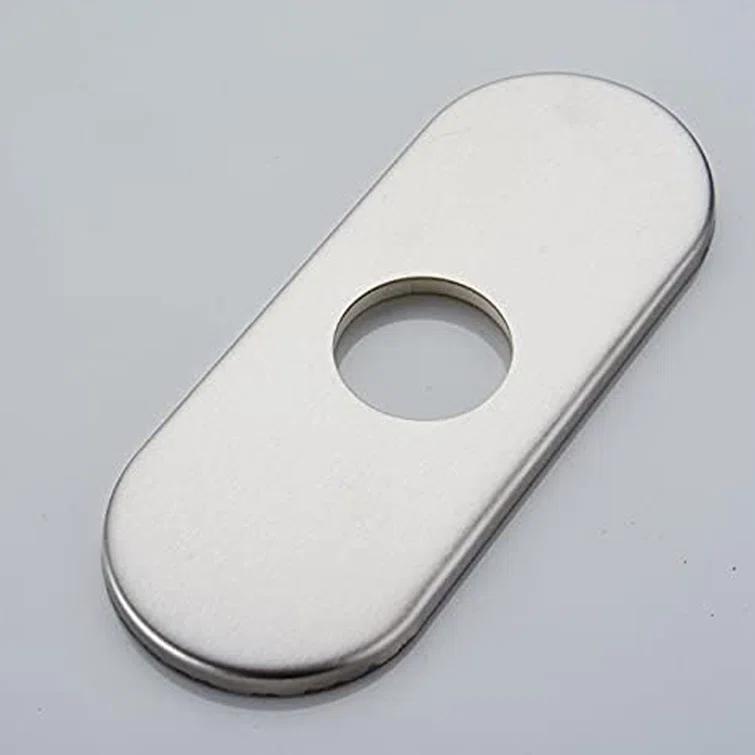 Greenspring 6 Inch Bathroom Vessel Vanity Sink Faucet 4" Hole Cover Deck Plate Escutcheon Chrome