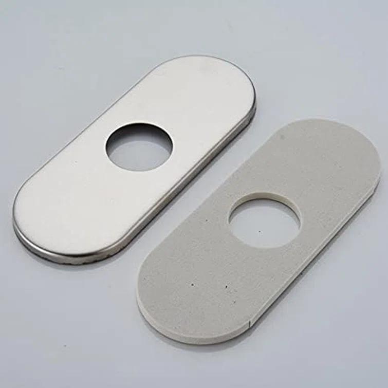 Greenspring 6 Inch Bathroom Vessel Vanity Sink Faucet 4" Hole Cover Deck Plate Escutcheon Chrome