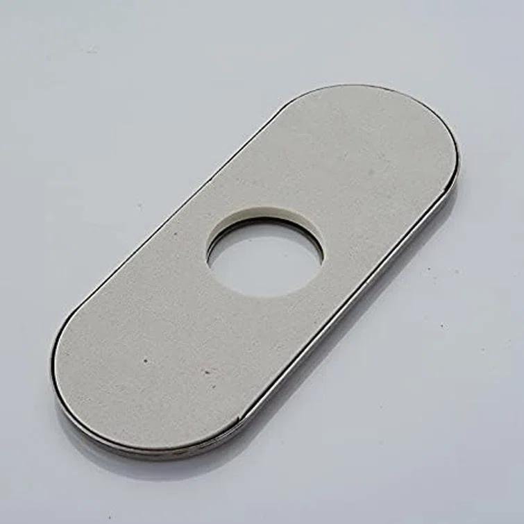 Greenspring 6 Inch Bathroom Vessel Vanity Sink Faucet 4" Hole Cover Deck Plate Escutcheon Chrome