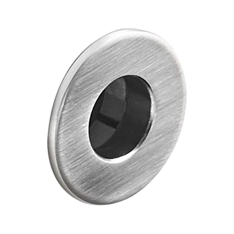 Greenspring Sink Basin Trim Overflow Cover Brass Insert In Hole Round Caps Brushed Nickel(2 Pack)