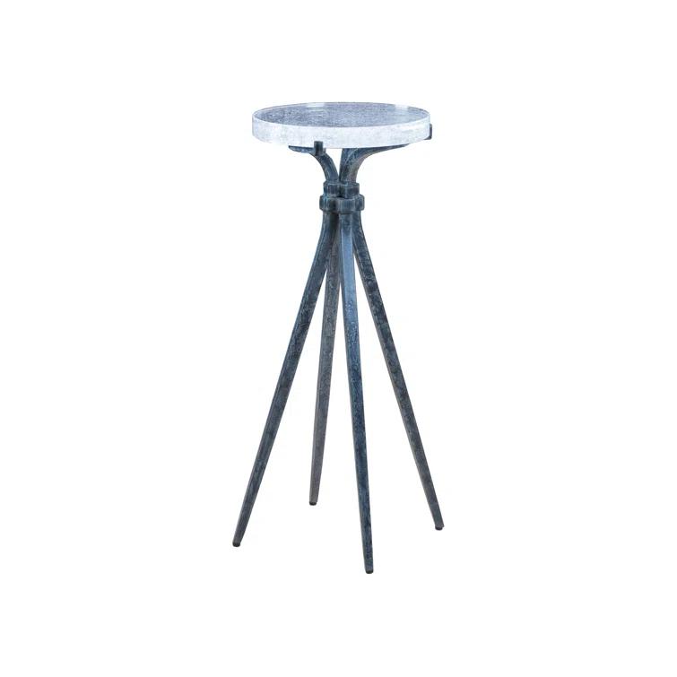 Signature Designs Glass Pedestal End Table