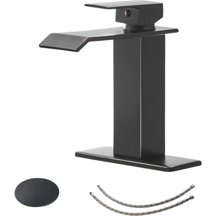 Single-Hole Single-handle Bathroom Faucet with Drain Assembly