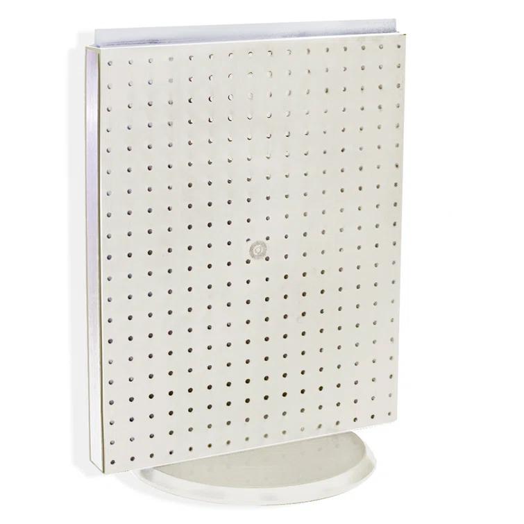 Azar Displays 700500-WHT Revolving 16"W x 20.25"H Pegboard Counter Display