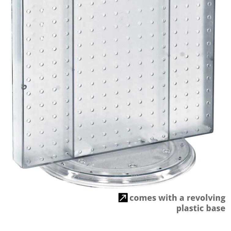 Azar Displays 700500-WHT Revolving 16"W x 20.25"H Pegboard Counter Display