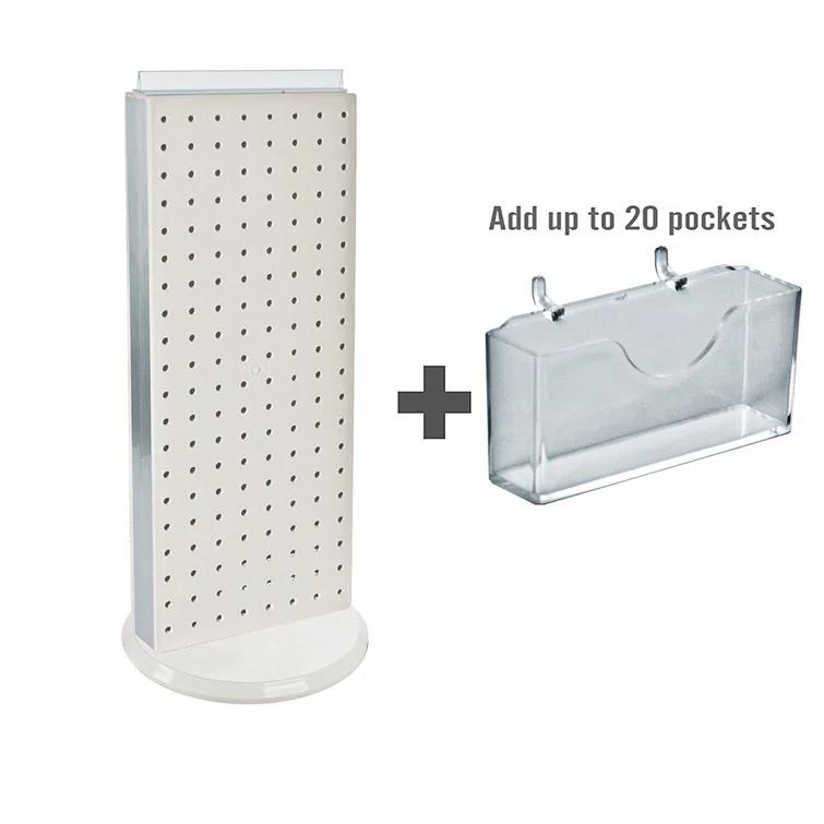 20 Pocket, Revolving Pegboard Gift Card Kit for Countertop 8"W x 21"H
