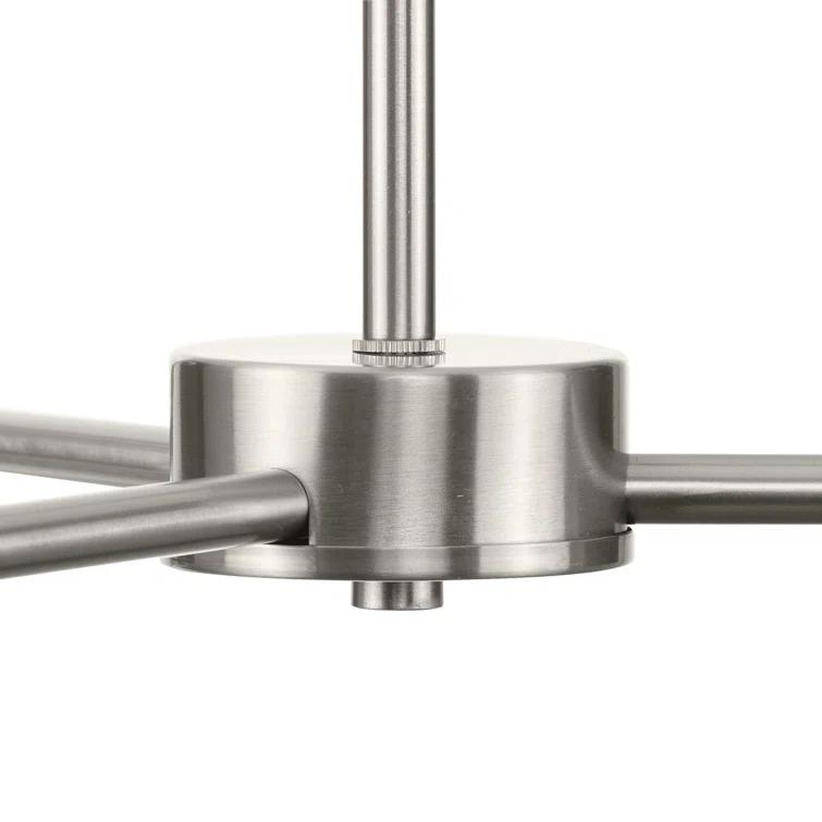 Hilrich 6 - Light Dimmable Sputnik Modern Linear Chandelier