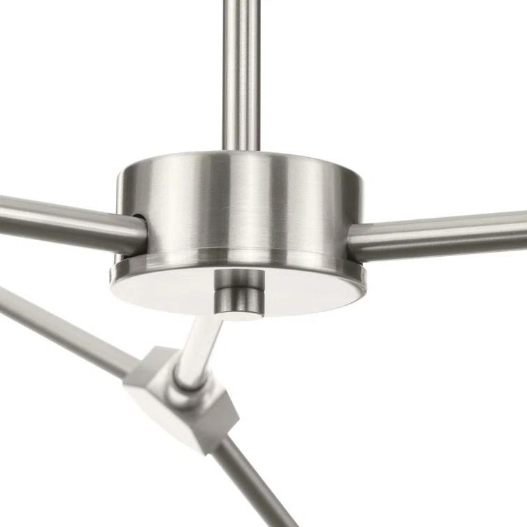 Hilrich 6 - Light Dimmable Sputnik Modern Linear Chandelier