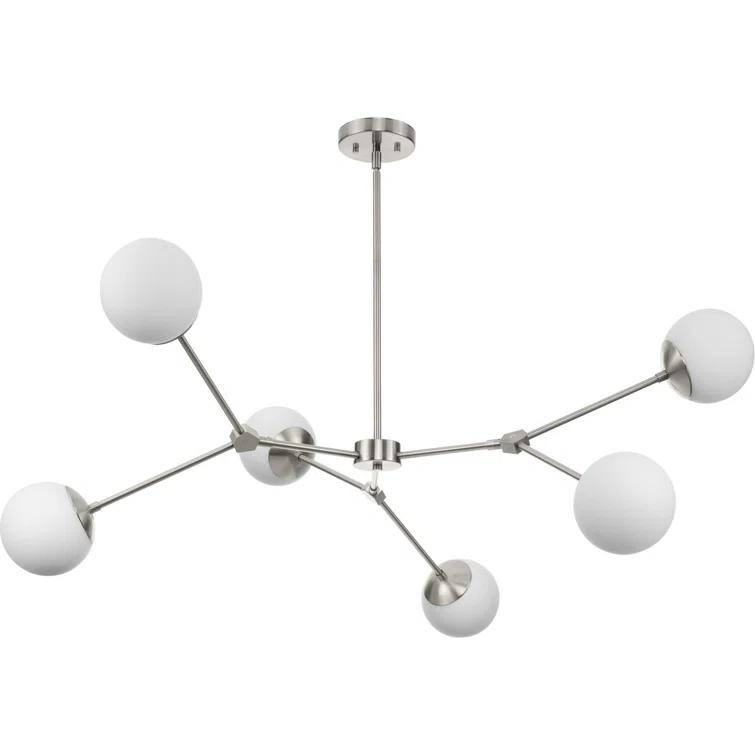 Hilrich 6 - Light Dimmable Sputnik Modern Linear Chandelier