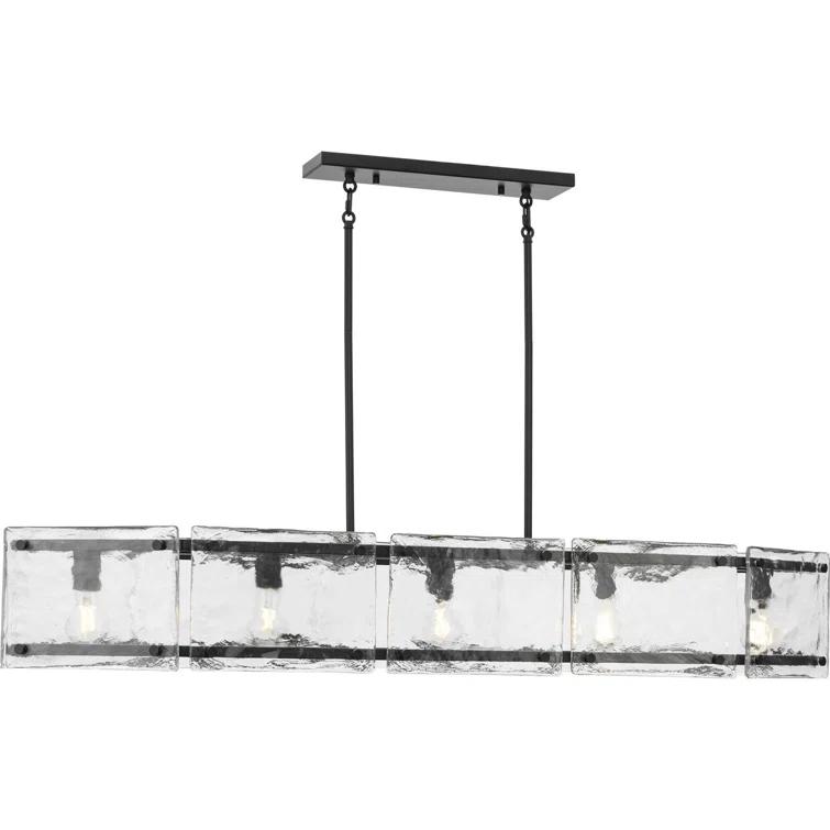 Progress Lighting Rivera 5 - Light Dimmable Linear Chandelier