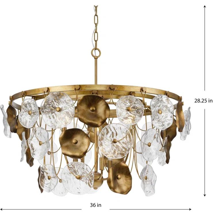 Progress Lighting Loretta 9 - Light Dimmable Tiered Chandelier