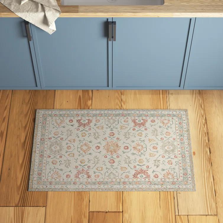 Aden Oriental Hand-Hooked Wool Ivory/Rust Area Rug