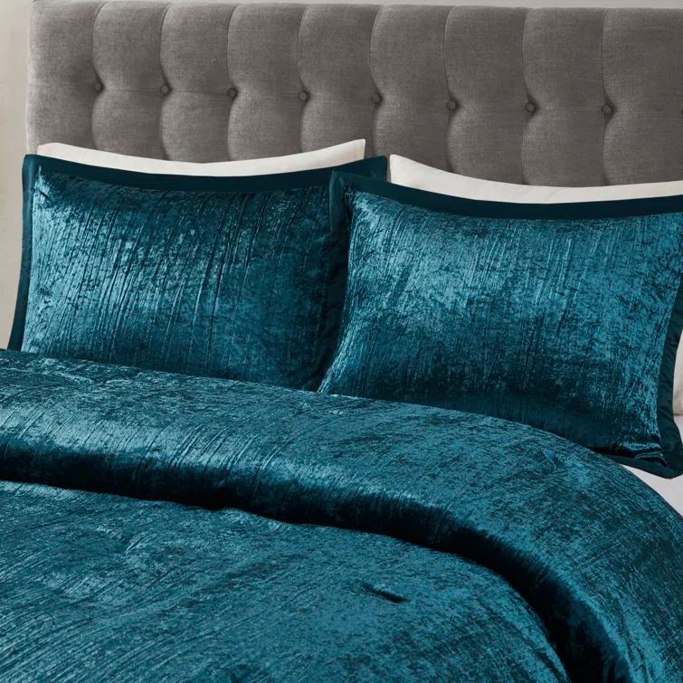 Madison Park Lee 5 Piece Crinkle Velvet Comforter Set
