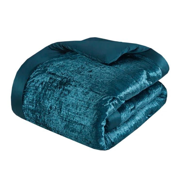 Madison Park Lee 5 Piece Crinkle Velvet Comforter Set