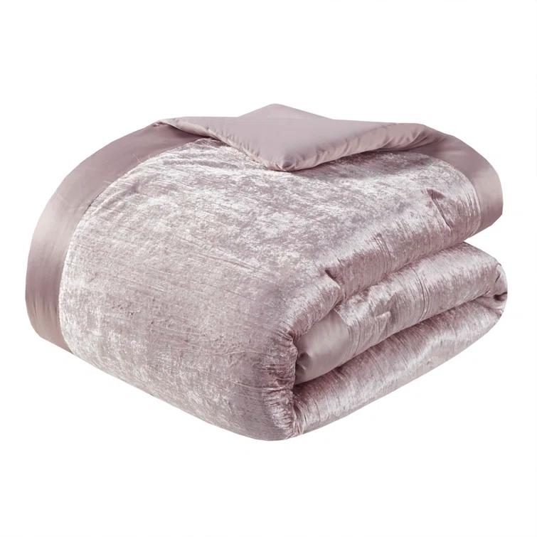 Lee 5 Piece Crinkle Velvet Comforter Set