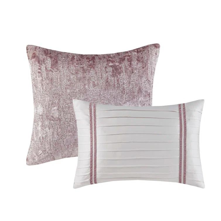 Lee 5 Piece Crinkle Velvet Comforter Set