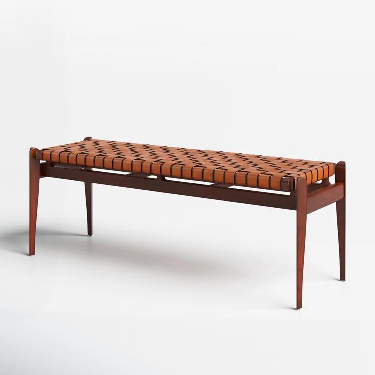 Kenan Genuine Leather Bench