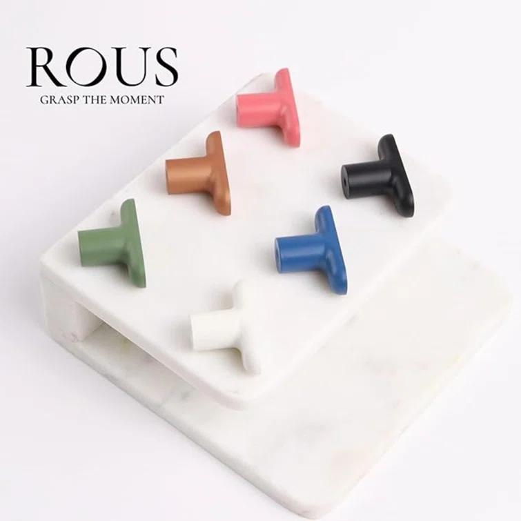ROUS Aluminum Cabinet T Bar Drawer Knobs, Matte Finish Drawer Pulls, 1-Count
