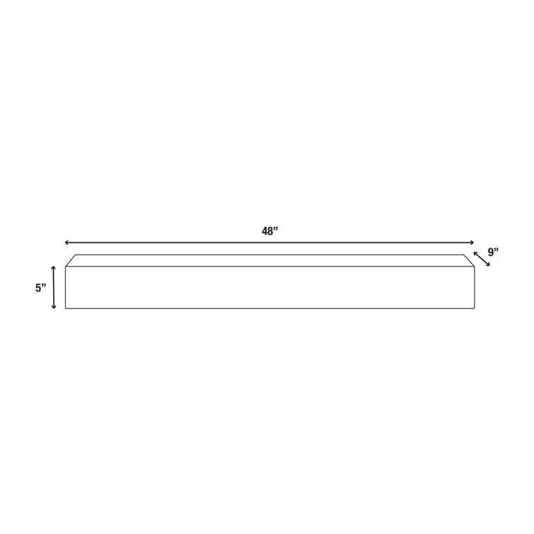 Acacia Fireplace Mantel Shelf