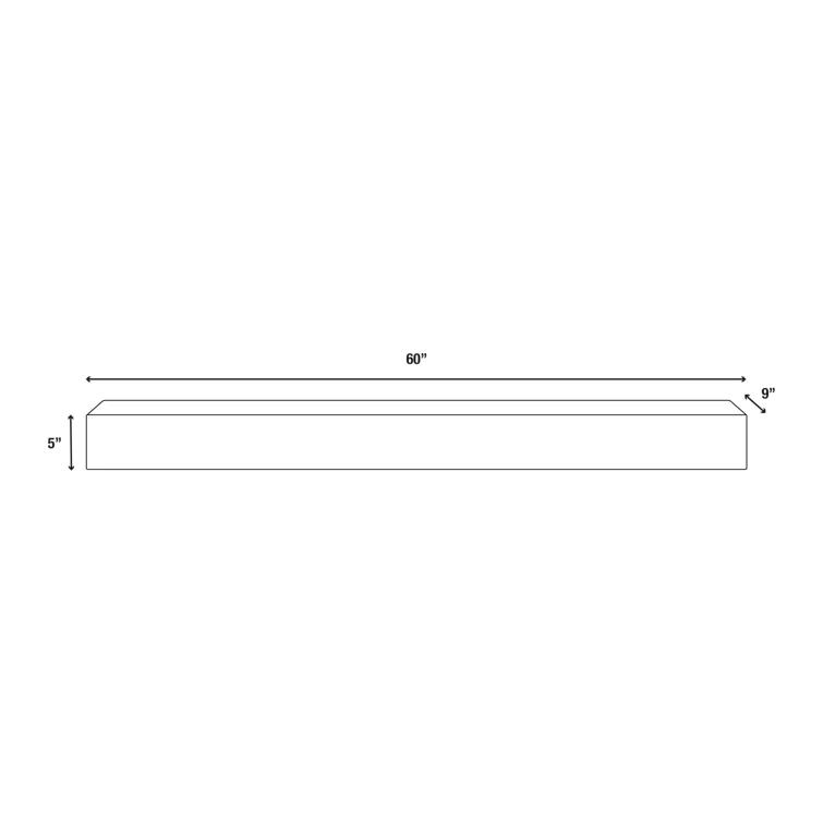 Acacia Fireplace Mantel Shelf