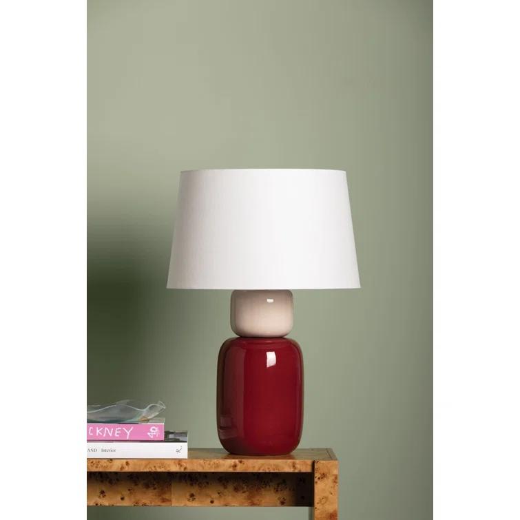 Dores Table Lamp - Bordeaux and Blush