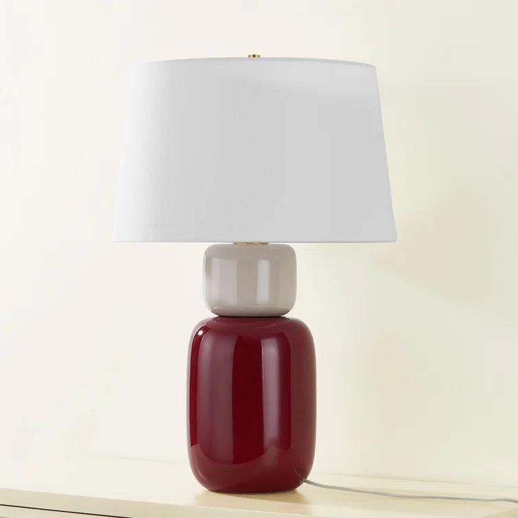 Dores Table Lamp - Bordeaux and Blush
