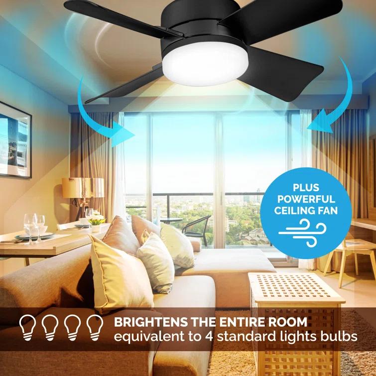Bell + Howell Bell + Howell Socket Fan, Ceiling Fan With 1000 Lumens and Remote Control