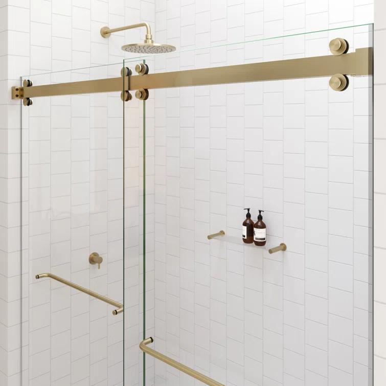 Polaris 60 in. x 66 in. Fully Frameless Sliding Bypass Bathtub Door