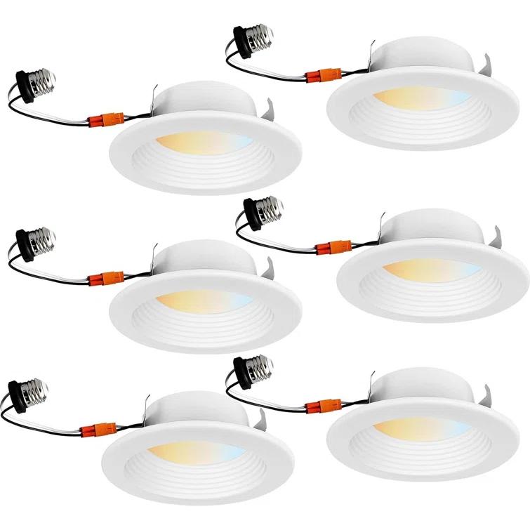 5.5'' Selectable Color Temperature LED Retrofit Recessed Lighting Kit