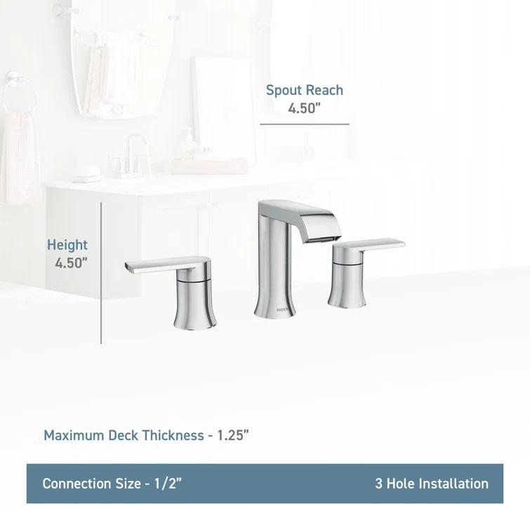 Genta LX Two-Handle Widespread Bathroom Faucet Trim Kit, Valve Required