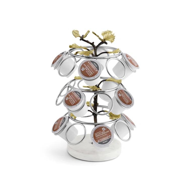 Butterfly Ginkgo Stainless Steel & Brass K-Cup Carousel