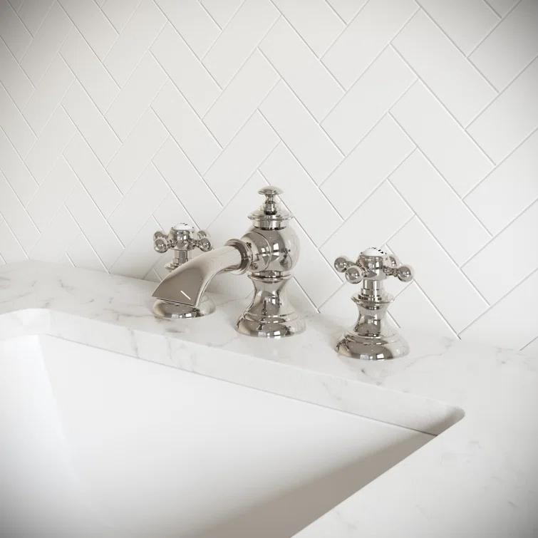 Modern Classic Widespread Bathroom Faucet with Drain Assembly